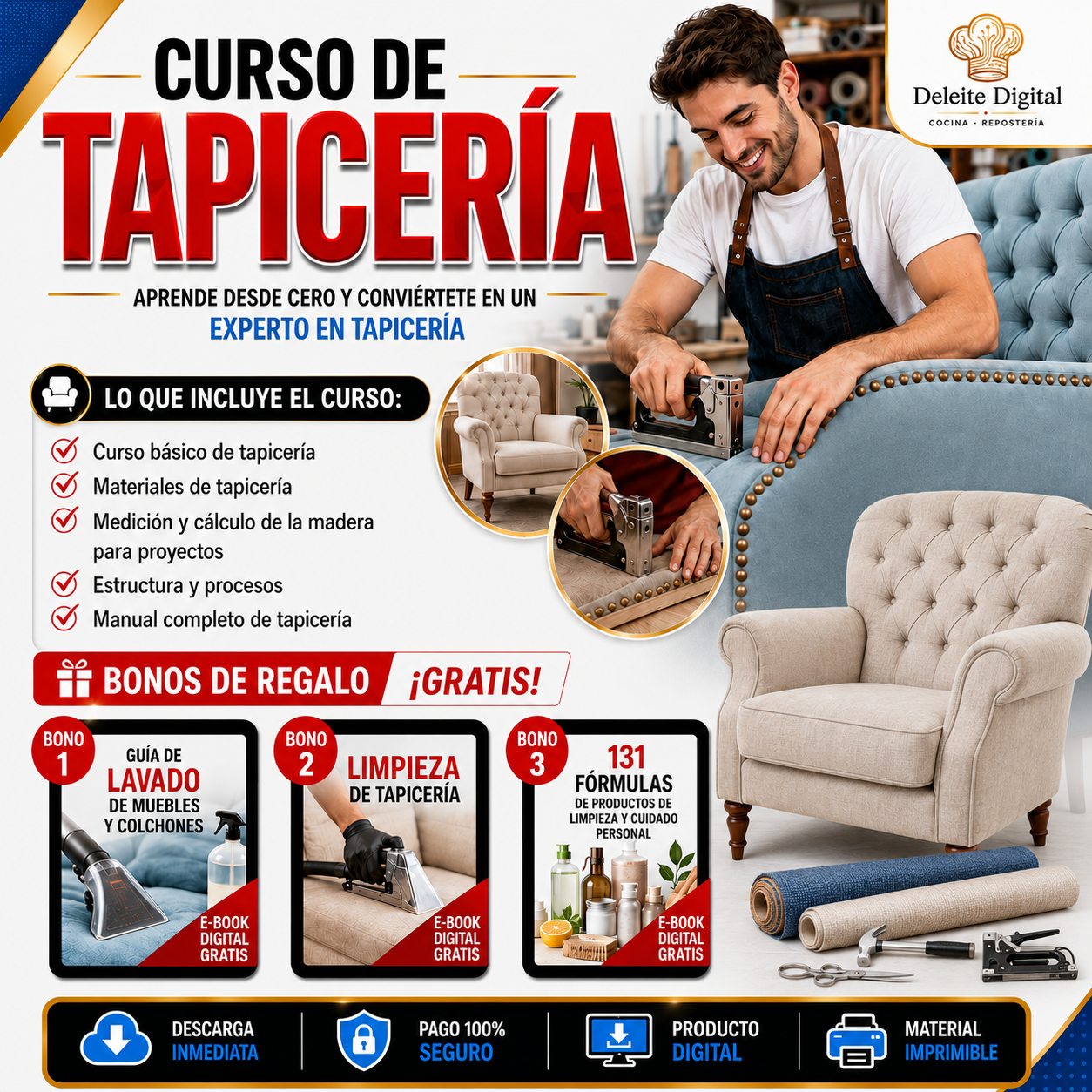CURSO DE TAPICERÍA