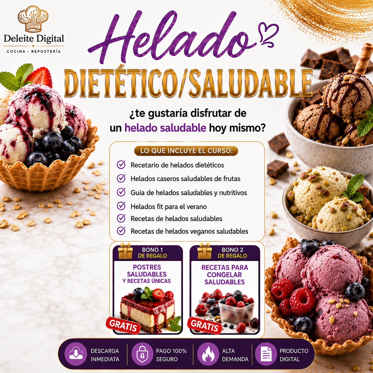 HELADO DIETÉTICO / SALUDABLE