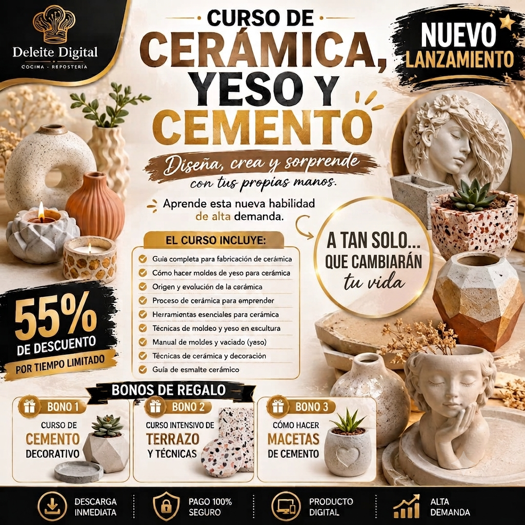 CURSO DE CERAMICA, YESO Y CEMENTO