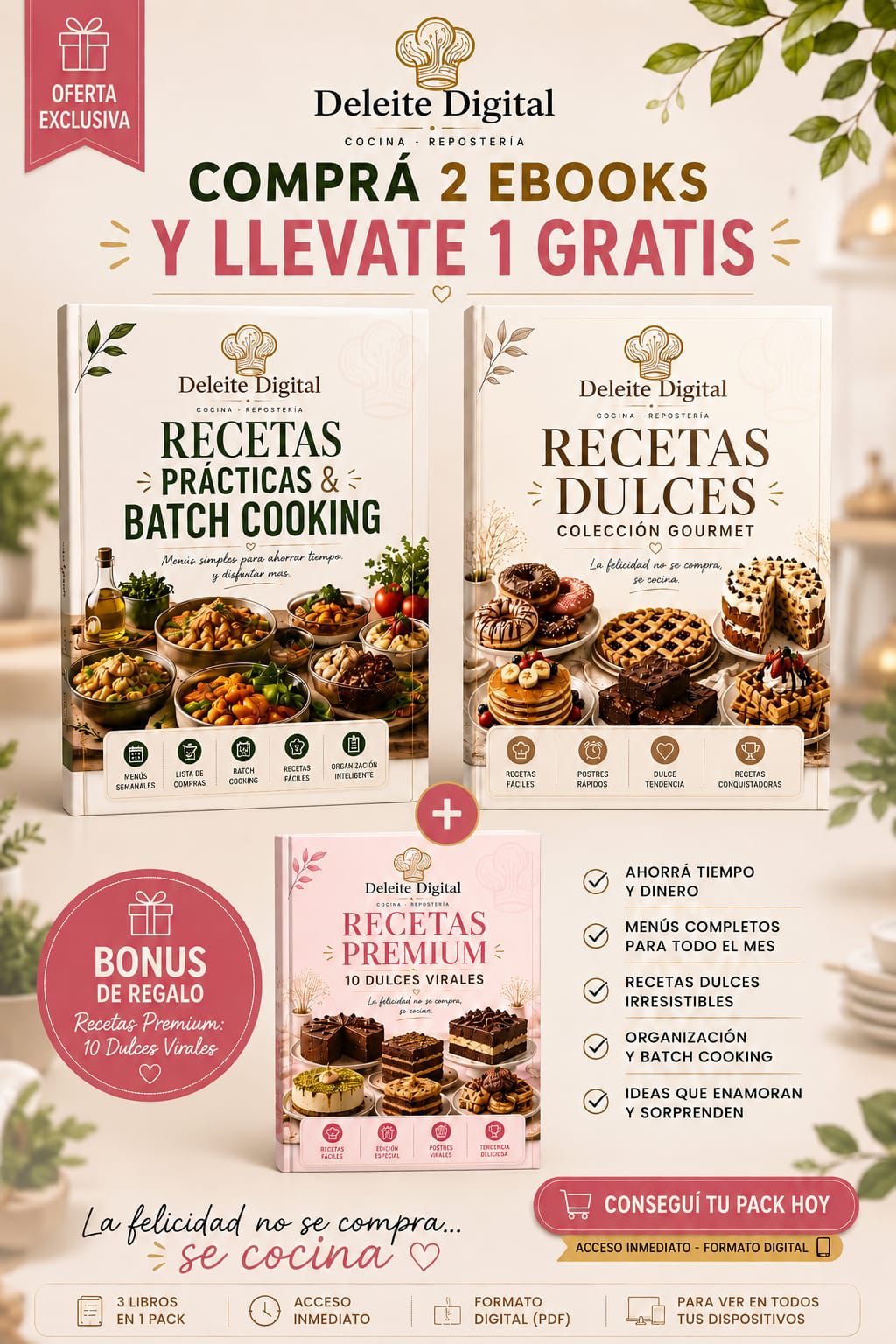 PACK RECETAS 3X1
